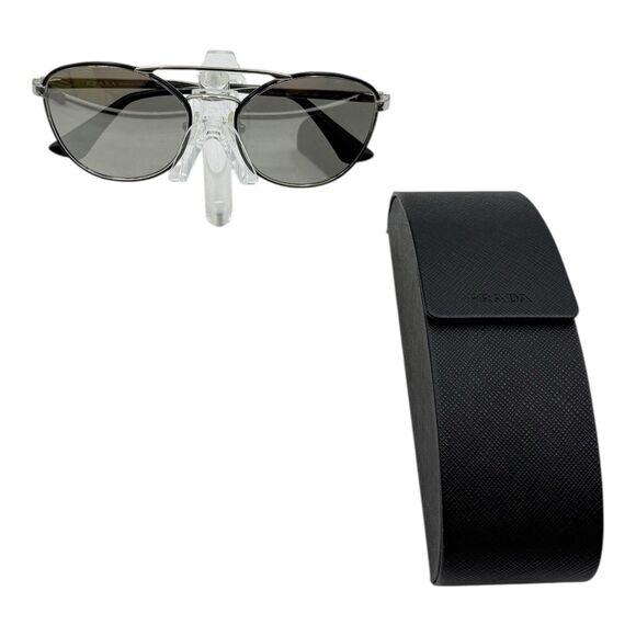 PRADA VPR SPR 63T 1AB-2B0 SILVER AUTHENTIC SUNGLASSES 55/19-140 MADE IN ITALY - Picture 1 of 12